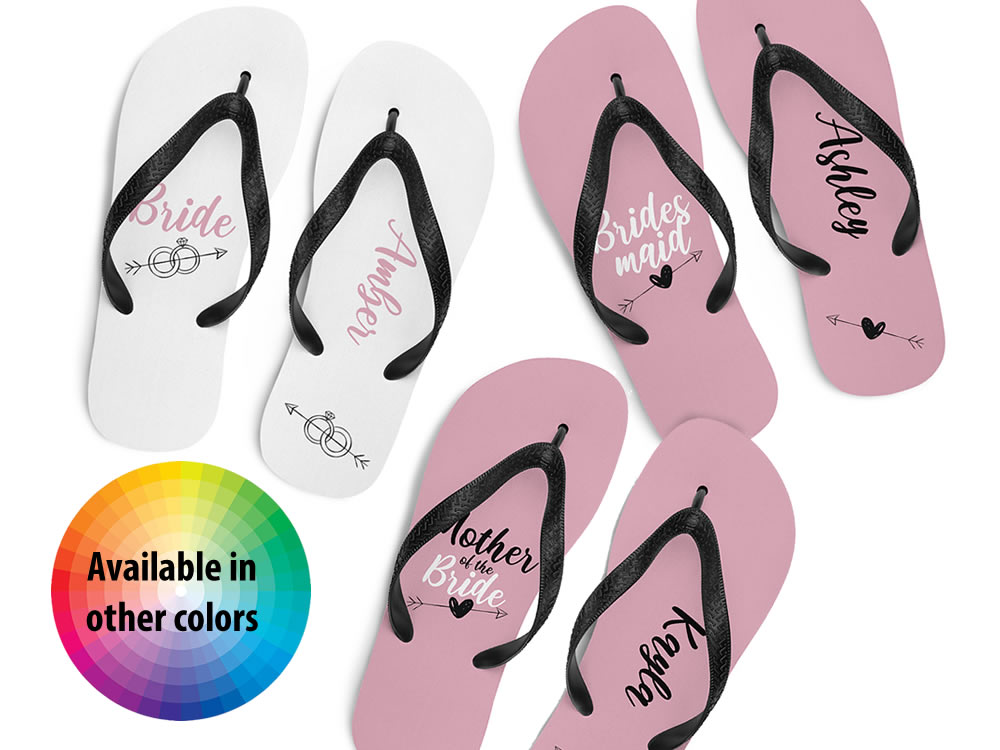 Bride Tribe custom flip flops