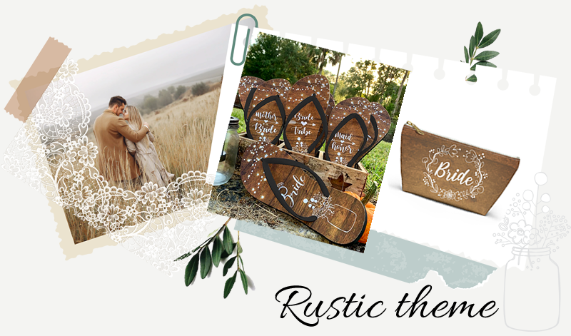 Rustic Theme flip flops